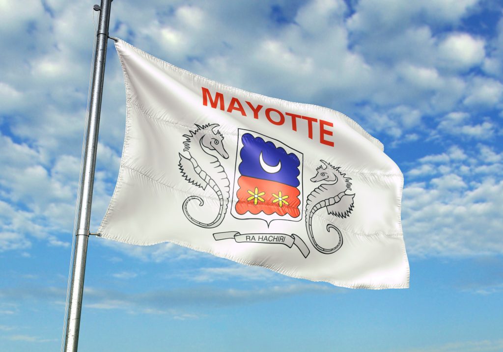 Drapeau de table - AZ FLAG - Mayotte - 21x14cm - Polyester - Intérieur